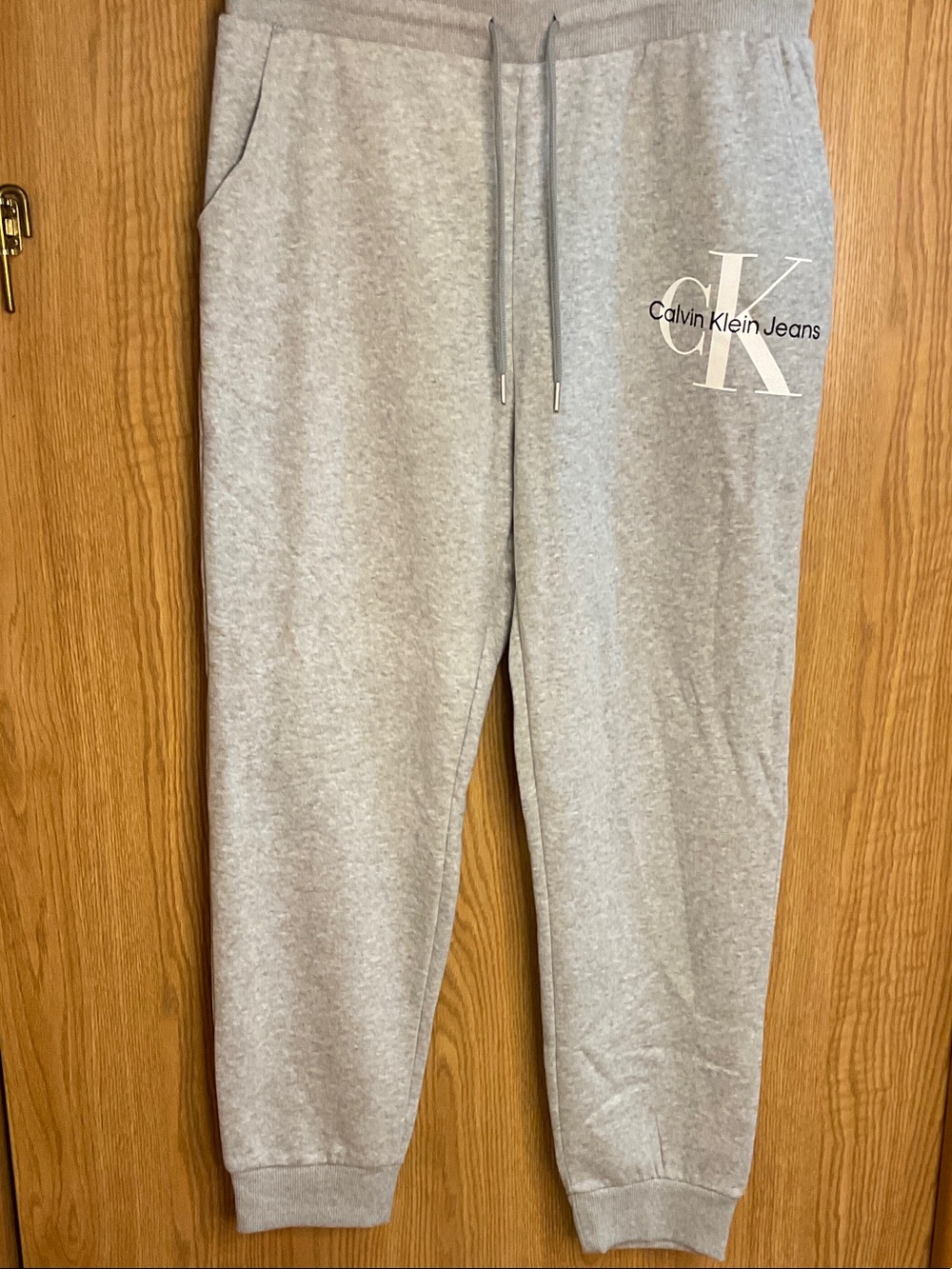 Calvin Klein Light Gray Logo Joggers